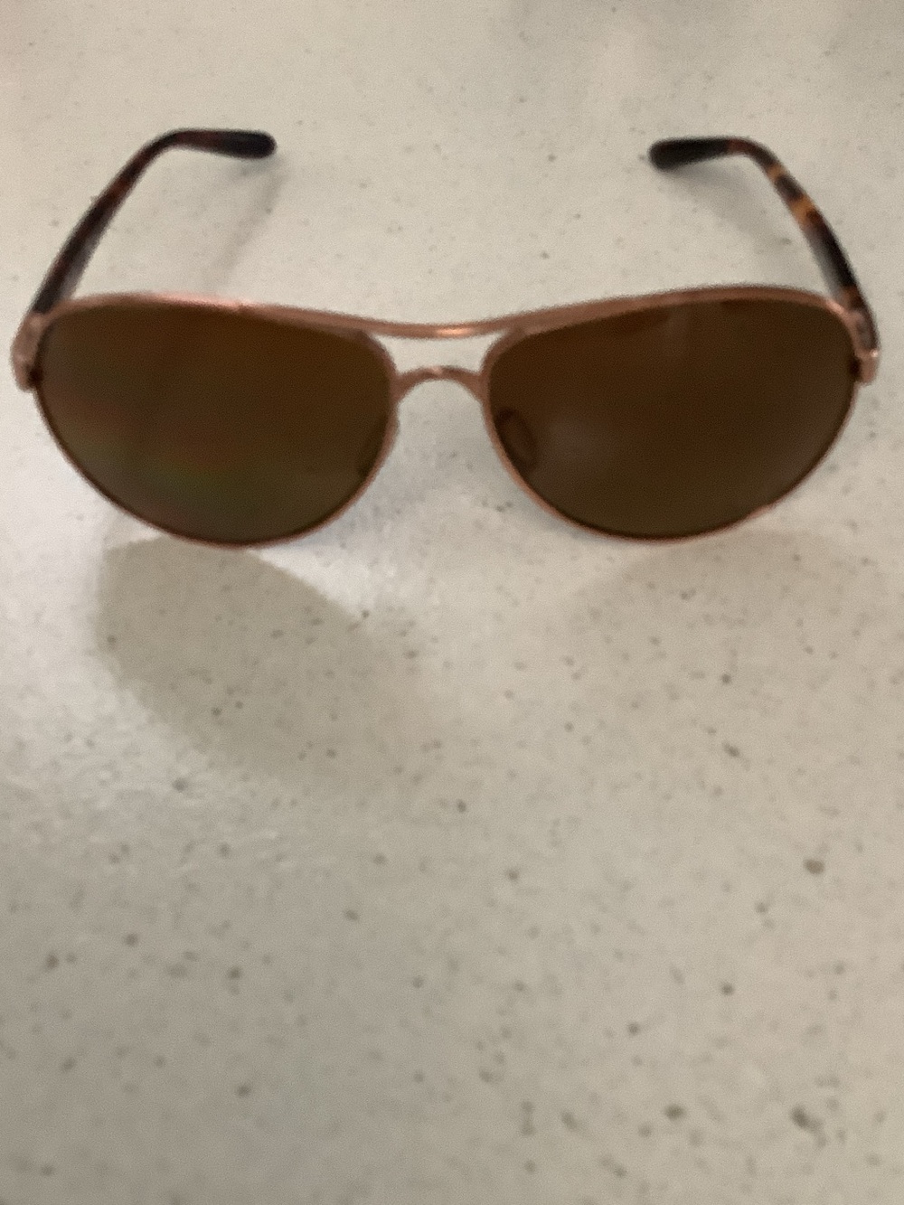 Oakley Women's Rose Gold Frame Brown Lens Aviator Sunglasses